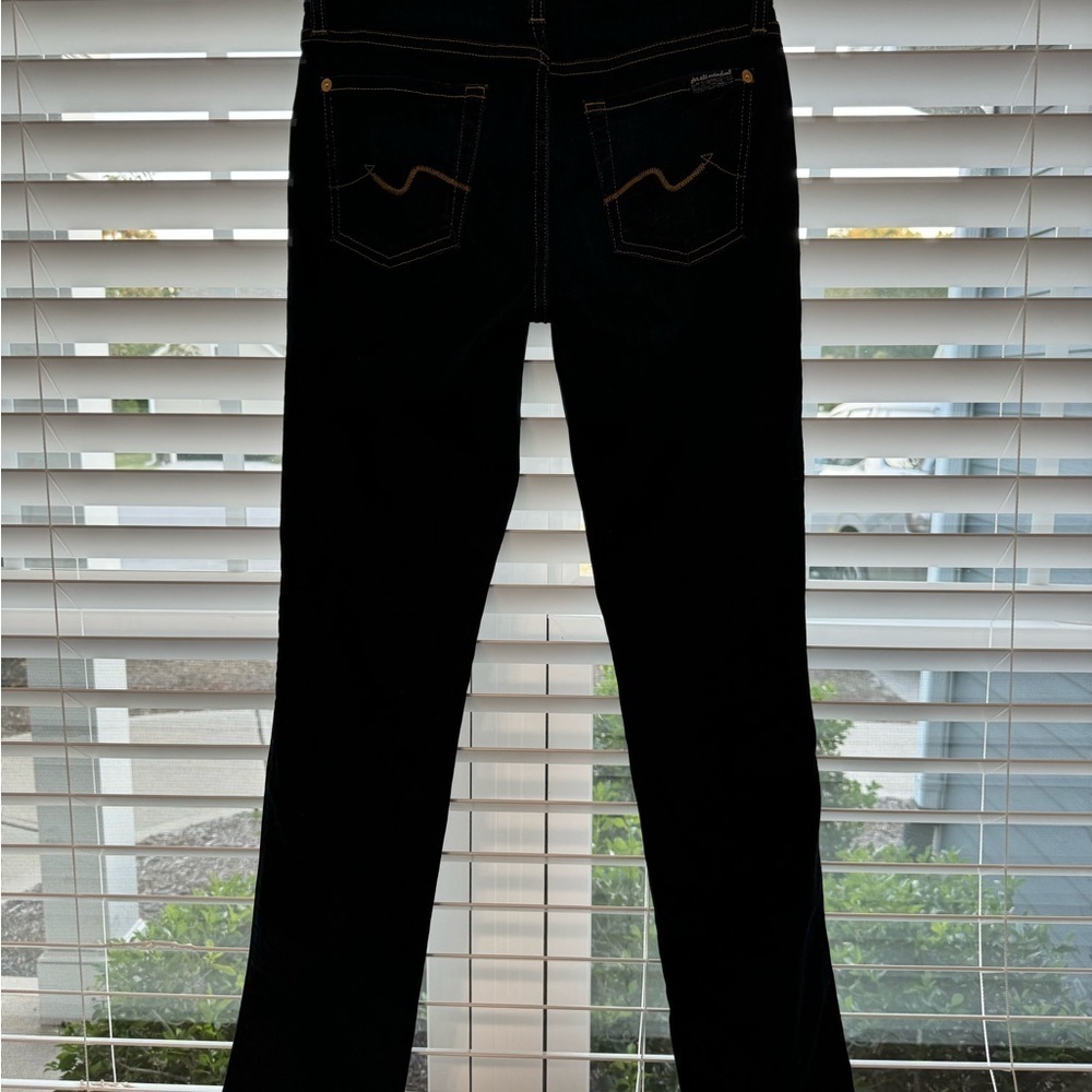 7 For All Mankind Kimmie Straight Leg Mid-rise Jeans Dark Wash Size 25 - Picture 6 of 8